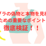 PGブラの偽物と本物を見極めるための重要なポイントを徹底検証!
