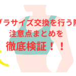 PGブラサイズ交換を行う際の注意点まとめを徹底検証!