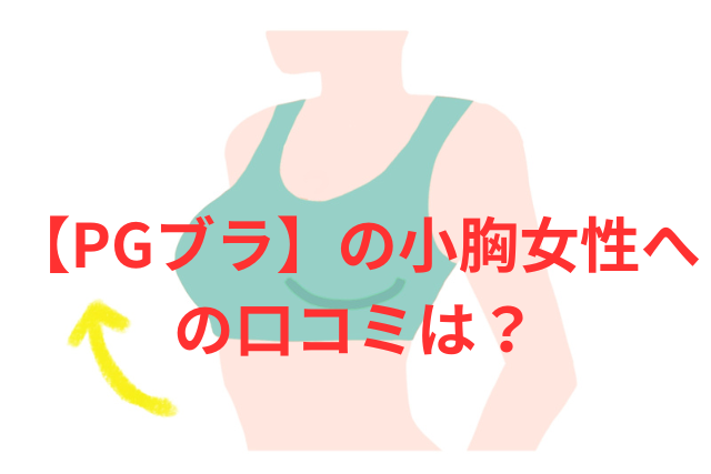 【PGブラ】の小胸女性への口コミは?サイズ選び~盛れる方法を徹底解説!