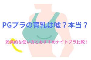 PGブラの育乳は嘘？本当？効果的な使い方とおすすめナイトブラ比較
